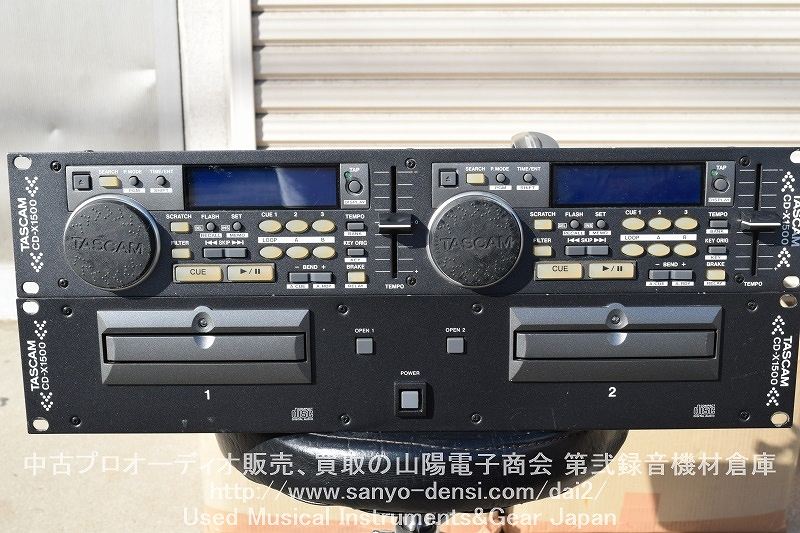 中古レコーディング機材】 TASCAM CD-X1500 TT-M1付き DJ デュアルCD