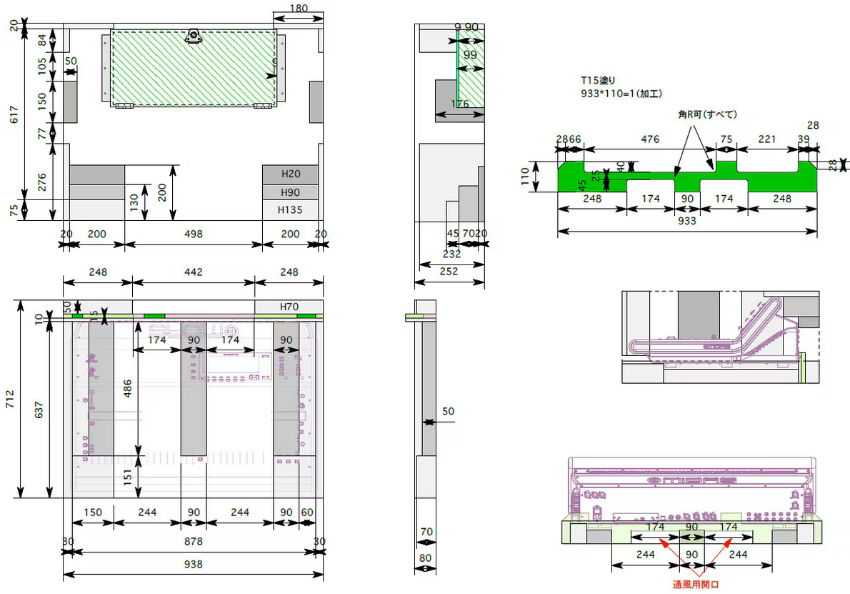 PULSE (パルス）のミキサー用ケース、MIDAS M32/M32 Live用、キャスター付き。山陽電子商会 第弐録音機材倉庫