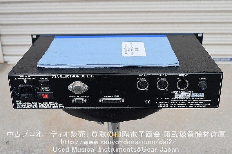 中古 XTA RT1 】 スペクトラムアナライザー 音響測定器 山陽電子商会