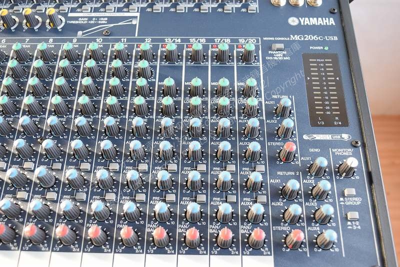 YAMAHA MG206C USB ミキサー 中古音響機材 山陽電子商会 第弐録音機材倉庫